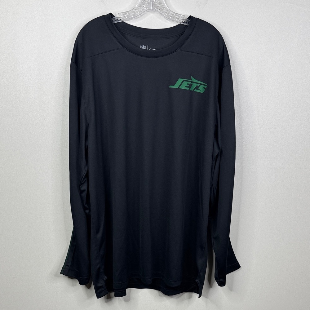 New York Jets Nike NFL Sideline Dri-FIT Long Sleeve Shirt Men's XXL Black NWT